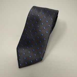 Jos A‎ Bank Signature Collection Silk Necktie Gray Blue Dot Pattern
